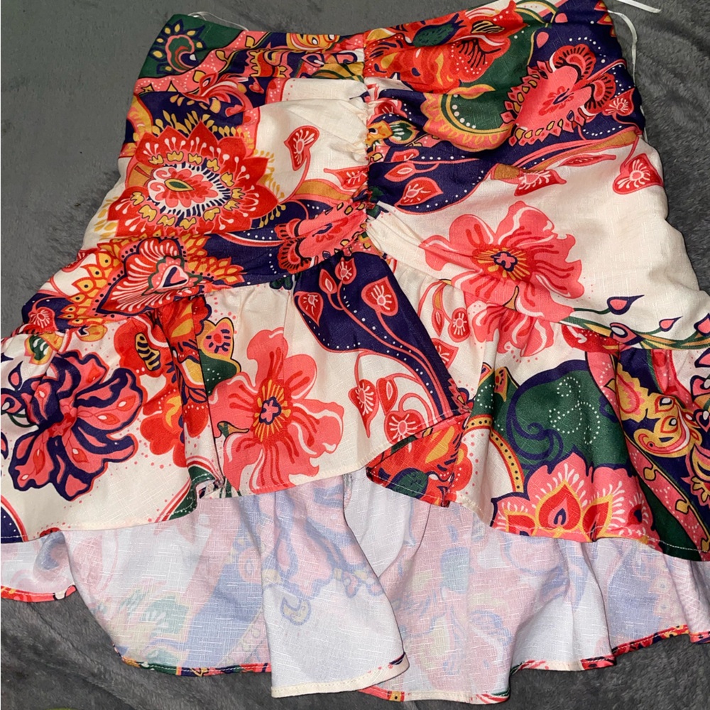 Floral Ruffle Skirt